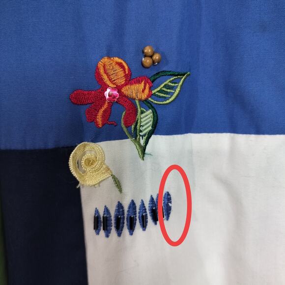 4421)Vtg 90s Koret Francisca Petite Multicolor Patchwork Full Zip Track Jacket S - Picture 10 of 12